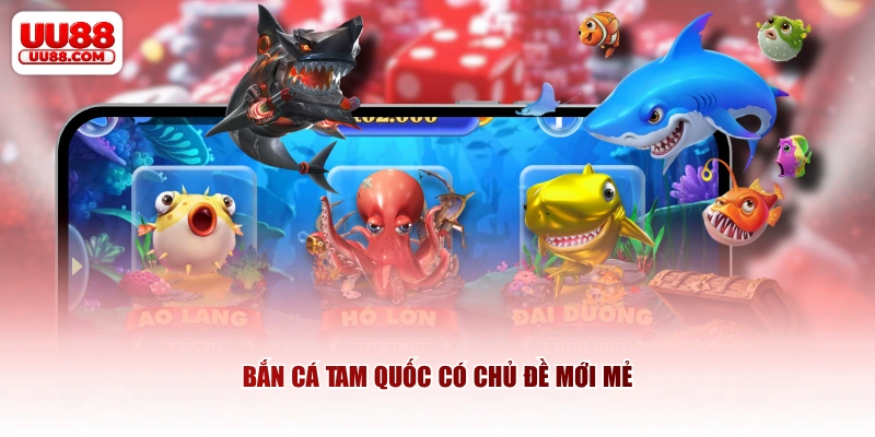 Bắn Cá Tam Quốc có chủ đề mới mẻ